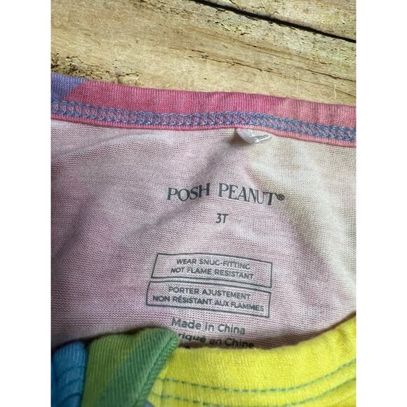 Posh Peanut Rainbow Stripe Convertible One Piece 3T - Picture 4 of 4